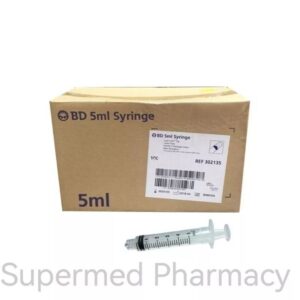 B&D Syringe 5ml Slip Tip Box of 100